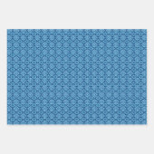 青色スタイリッシュ幾何学模様 ラッピングペーパーシート (正面2)