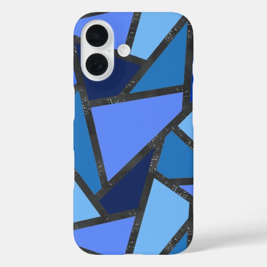 青色ステンドグラスパターン Case-Mate iPhoneケース (裏面)