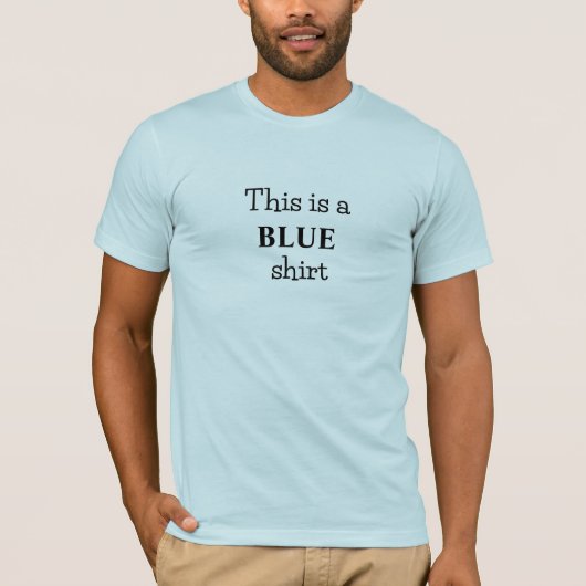 青色スローガンTシャツ Tシャツ (正面)