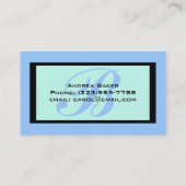 青色ターコイズ単語 名刺 (裏面)