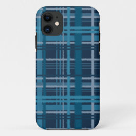 青色タータンチェック iPhone 11 ケース
