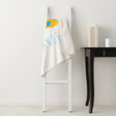 青色ダッキー(アヒルちゃん)付きゴムハート シェルパブランケット (インサイチュ)