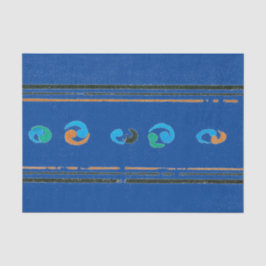 青色ティッシュペーパー日本の繊維プリント 薄葉紙