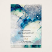 青色ティール（緑がかった色）水彩ジュエリー表示カード (裏面)