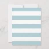 青色ハート赤ちゃんシャワー推測用ゲームカード 招待状 (裏面)