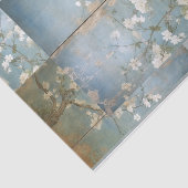 青色パネルのコラージュを熟成した陳腐 薄葉紙 (詳細)