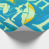 青色ビーチ紙 ラッピングペーパー (角)