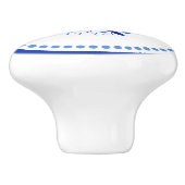 青色フローラスカンジナビアフォークセラミックノブ セラミックノブ (側面)