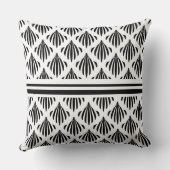 青色フローラストライプ化粧枕 クッション (裏面)