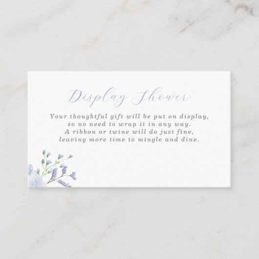 青色フローラベビーシャワー表示シャワーエンクロージャC エンクロージャーカード (正面)