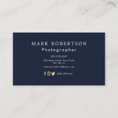 青色フローラ写真家名 名刺 (裏面)