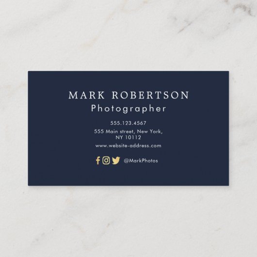 青色フローラ写真家名 名刺 (裏面)