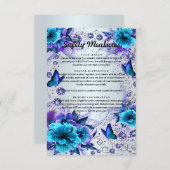 青色フローラ及び結婚蝶の安全対策 エンクロージャーカード (正面/裏面)