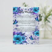 青色フローラ及び結婚蝶の安全対策 エンクロージャーカード (スタンド正面)