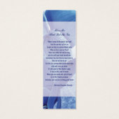 青色フローラ葬式ブックマークテンプレート (裏面)