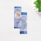 青色フローラ葬式ブックマークテンプレート (デスク)