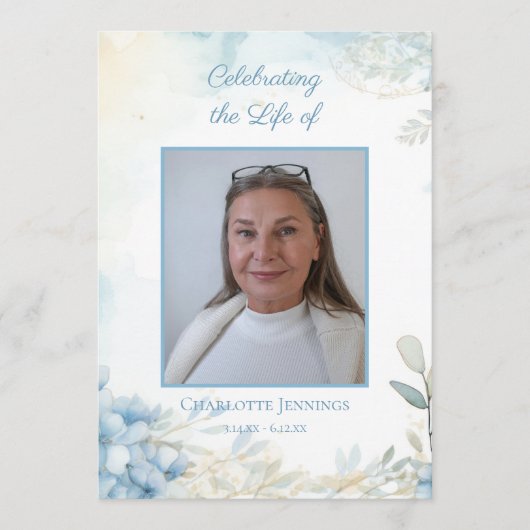 青色フローラ葬祭令 プログラム (正面)