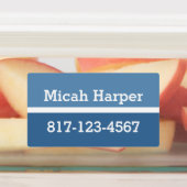 青色ブロック粘着ラベル長方形 ラベル (貼付)