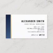 青色プロフェッショナル電気事業 名刺 (裏面)