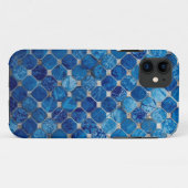 青色モザイクタイル模様可動ケース Case-Mate iPhoneケース (裏面(横))