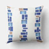 青色モシアックタイルデザインレトロ装飾用クッション クッション (裏面)