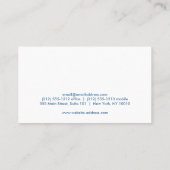 青色モダンの電気工事士ロゴ電球 名刺 (裏面)