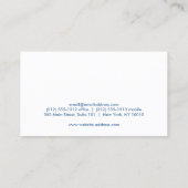 青色モダンの電気工事士ロゴ電球 名刺 (裏面)