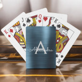 青色モダン箔ステンレス鋼モノグラム トランプ