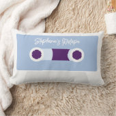 青色レトロカセットテープ ランバークッション (ブランケット)