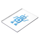 青色レトロロボット ノートブック (左側)