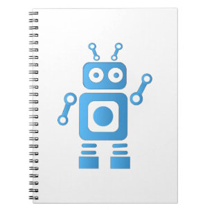 青色レトロロボット ノートブック