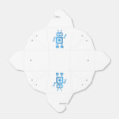 青色レトロロボット フェイバーボックス (折り畳みなし)