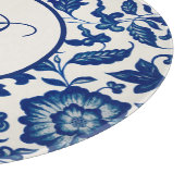 青色中国の装飾用フローラ裁断板 カッティングボード (角)