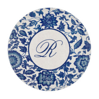 青色中国の装飾用フローラ裁断板 カッティングボード