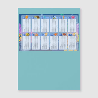 青色乗算テーブル1-12チートシート