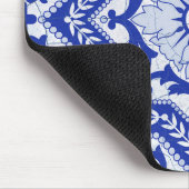 青色亀裂セラミックスタイルアズレジョヴィンテージ マウスパッド (コーナー)