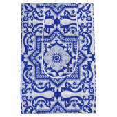 青色亀裂セラミックスタイルアズレジョヴィンテージ ミディアムペーパーバッグ (裏面)