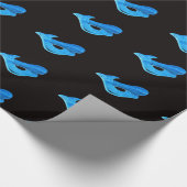 青色人魚パターン紙 ラッピングペーパー (角)