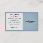 青色代理飛行機旅行代理店 名刺 (正面)