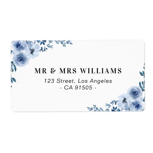 青色住所 シール (正面)