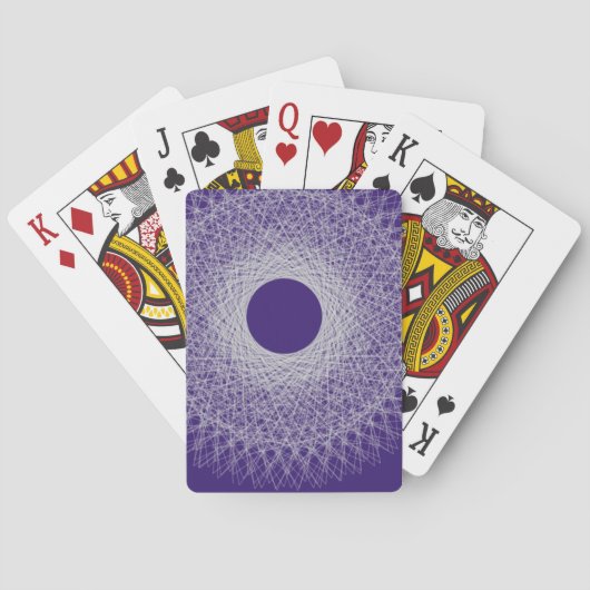 青色光を放つ白色光宇宙 トランプ (裏面)