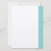 青色児のシャワーのお母さん及びお父さんの鳥及び巣 招待状 (裏面)