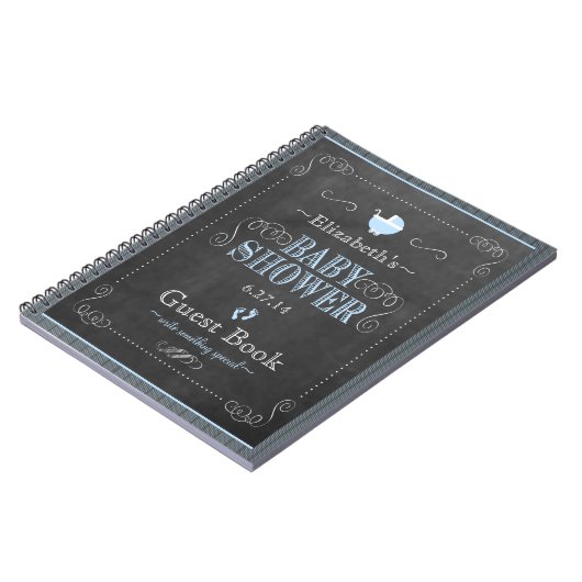 青色児のシャワーの来客名簿の黒板の一見 ノートブック (左側)