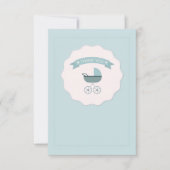 青色児キャリッジはNotecard感謝していしています ノートカード (正面)