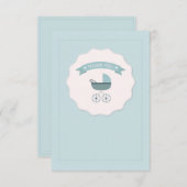 青色児キャリッジはNotecard感謝していしています ノートカード (正面/裏面)