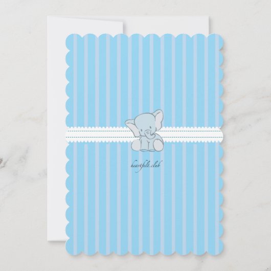 青色児象の写真の発表 案内状 (裏面)