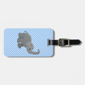 青色児象 ラゲッジタグ (正面横)