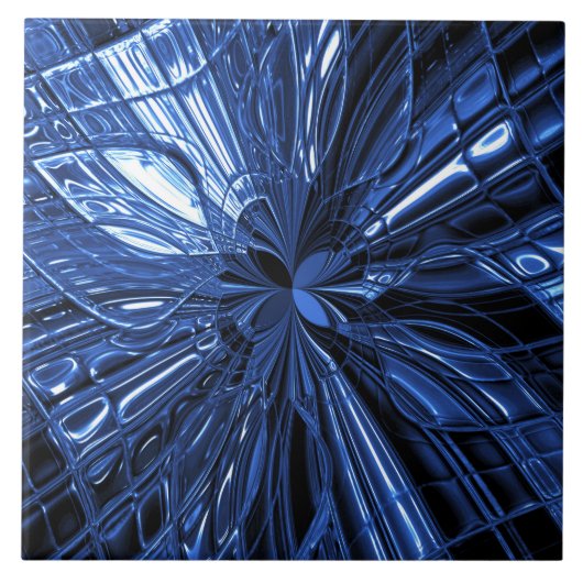 青色化粧用セラミックタイル タイル (正面)