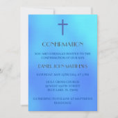 青色十字確認式 招待状 (正面)