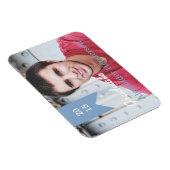 青色卒業写真アナウンスメントマグネット マグネット (右側)